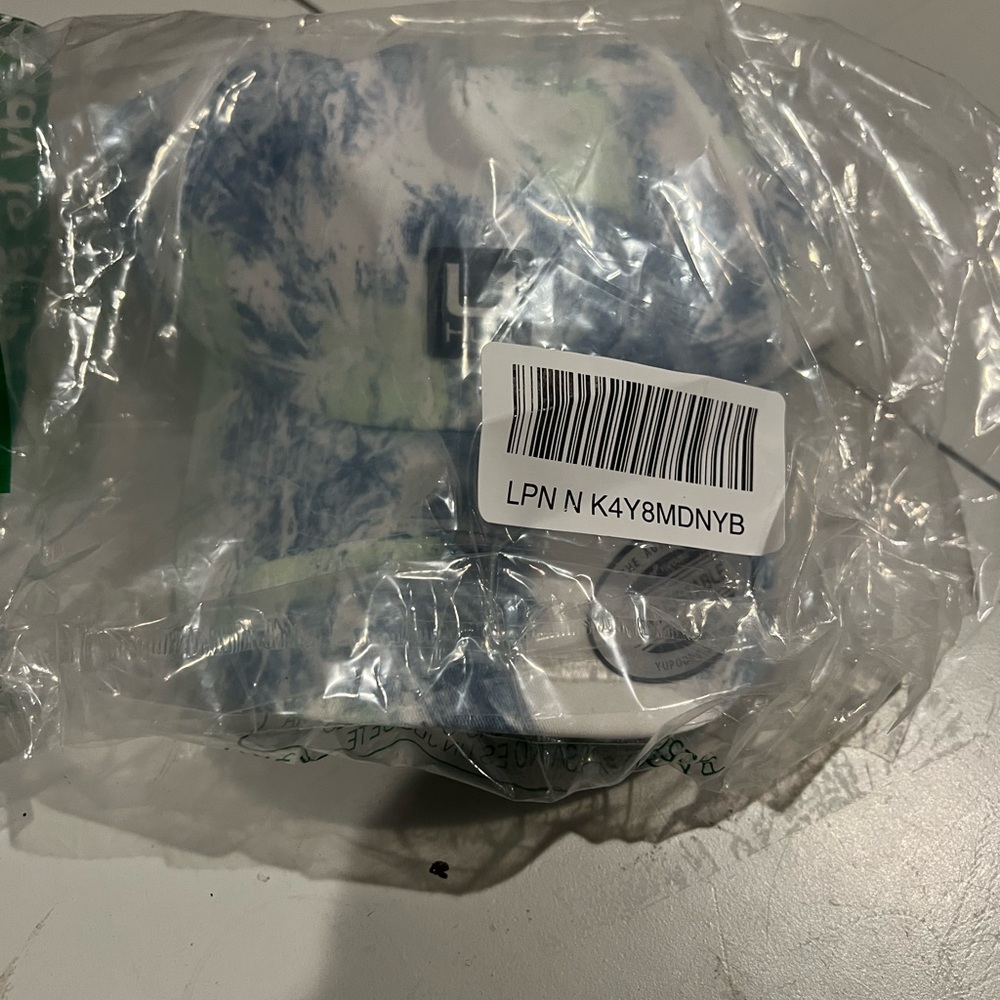 Huk Blue and White Tie-Dye Hoodie